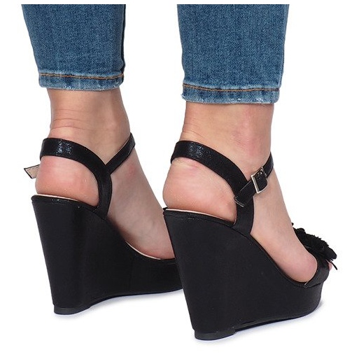 Sandalias de cuña Allane negras negro 1