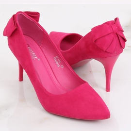 Salón con alfiler con lazo fucsia NF-46 Fucsia rosado 2