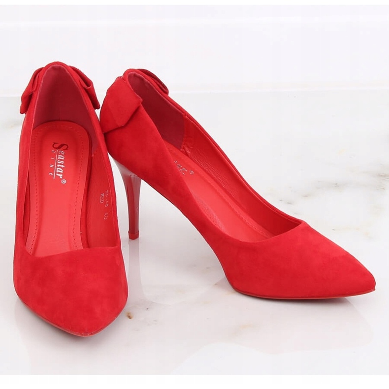 Bombas en un alfiler con un lazo rojo NF-46 Rojo 1