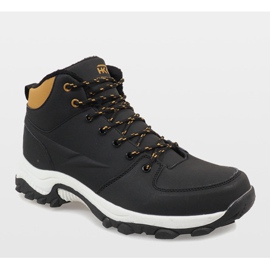 Botas de nieve negras con aislamiento 9WCH-86421 negro amarillo 1