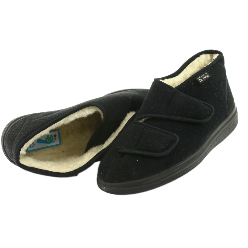 Dr.ORTO Befado pantuflas cálidas de pu para mujer 986D011 negro 4