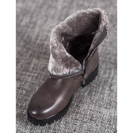 Nio Nio Botines grises con piel 5