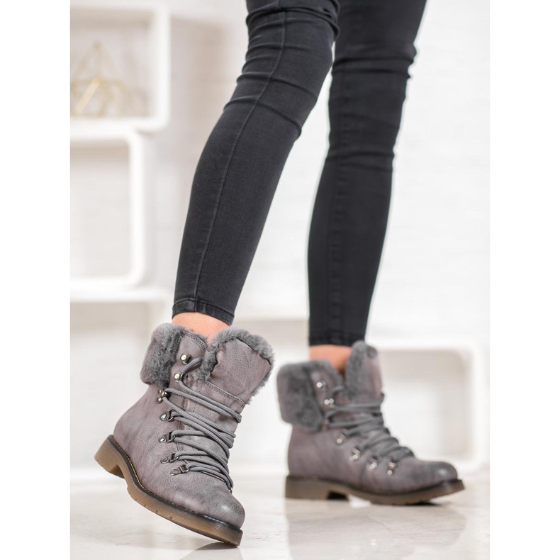 Forever Folie Botas con piel gris 1 Forever Folie Botas con piel gris 1