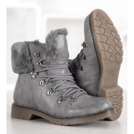 Forever Folie Botas con piel gris 3