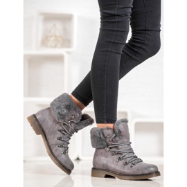 Forever Folie Botas con piel gris 5