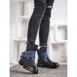 Erynn Trabajadores con una hebilla azul marino azul 1