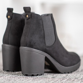 SHELOVET Botas Chelsea cómodas negro 3