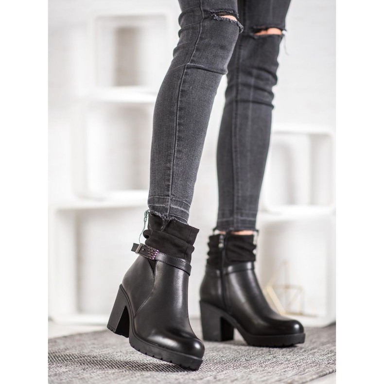 SHELOVET Botas negras con hebilla negro 1 SHELOVET Botas negras con hebilla negro 1