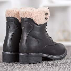 SHELOVET Tramperos con piel de oveja negro 3