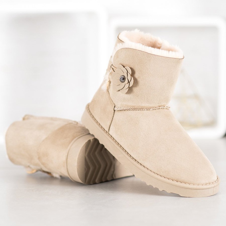 SHELOVET Mukluki con flor marrón 1