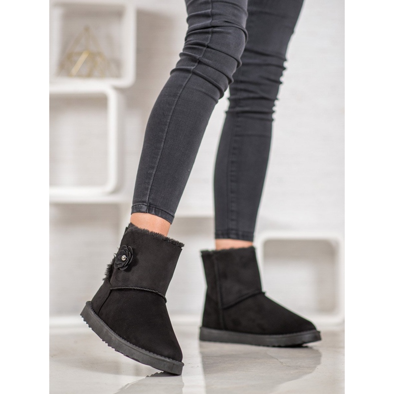 SHELOVET Mukluki con flor negro 2