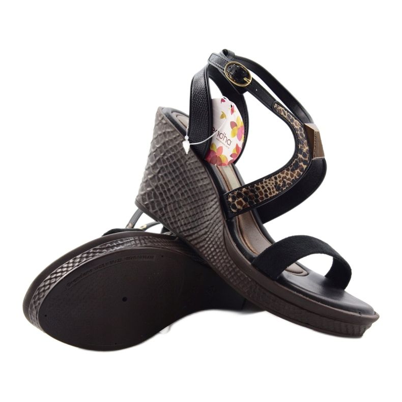 Ipanema Sandalias mujer cuña Grendha 81407 negro marrón 3