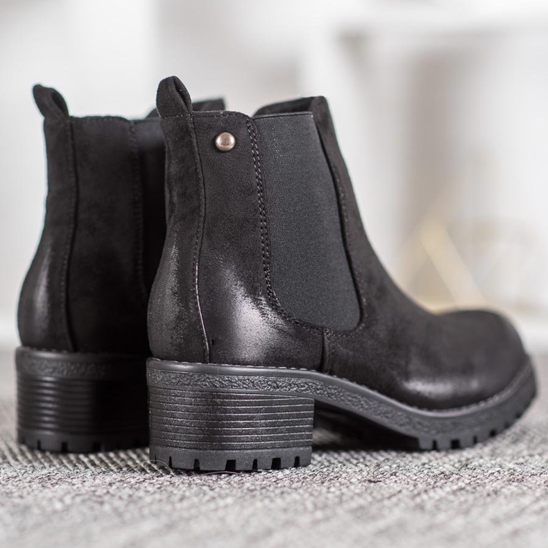 Goodin Botines sin cordones botas Jodhpur negro 1 Goodin Botines sin cordones botas Jodhpur negro 1