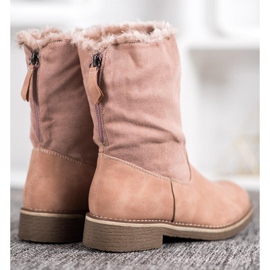 Forever Folie Botas con vástago enrollable rosado 1
