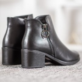 J. Star Botas cálidas con cuero ecológico negro 4