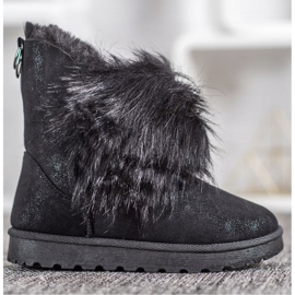 Bella Paris Botas de nieve con piel negro 2
