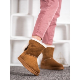 Bella Paris Botas de nieve con pompones marrón 1