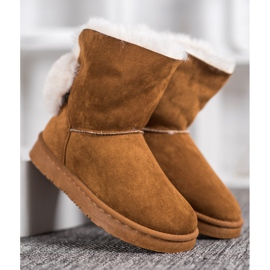 Bella Paris Botas de nieve con pompones marrón 2