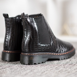 SHELOVET Botines chelsea en la plataforma negro 3