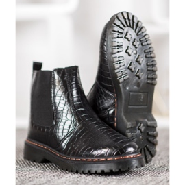 SHELOVET Botines chelsea en la plataforma negro 5