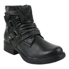 Botas negras planas con aislamiento FM563 negro 1 Botas negras planas con aislamiento FM563 negro 1