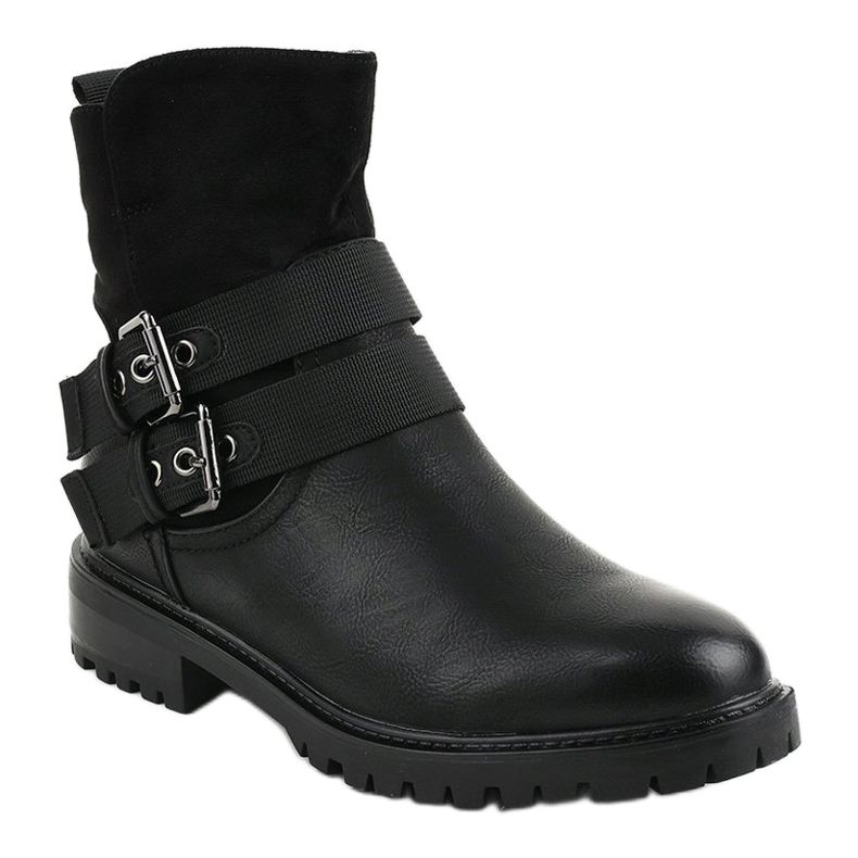Botas negras planas aisladas M386 negro 1 Botas negras planas aisladas M386 negro 1