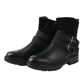 Botas negras planas aisladas M386 negro 2