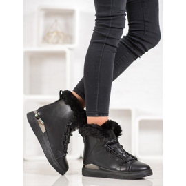 Bella Paris Botas de nieve negras negro 1