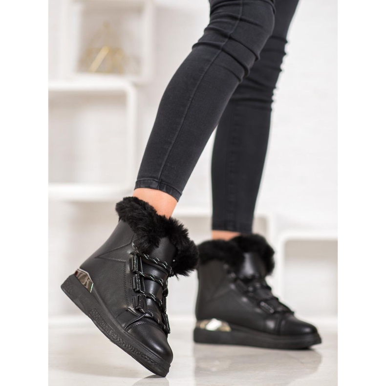 Bella Paris Botas de nieve negras negro 2