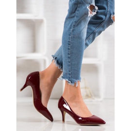 Small Swan Zapatos cómodos lacados rojo 4
