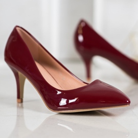 Small Swan Zapatos cómodos lacados rojo 2