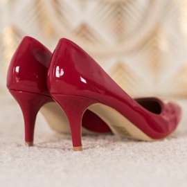 Small Swan Zapatos cómodos lacados rojo 3