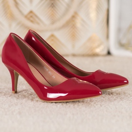 Small Swan Zapatos cómodos lacados rojo 4