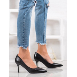 Small Swan Tacones altos negros con estilo 1
