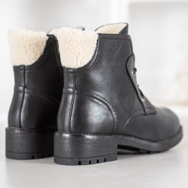 J. Star Botas con piel de oveja negro 4