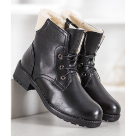 J. Star Botas con piel de oveja negro 5