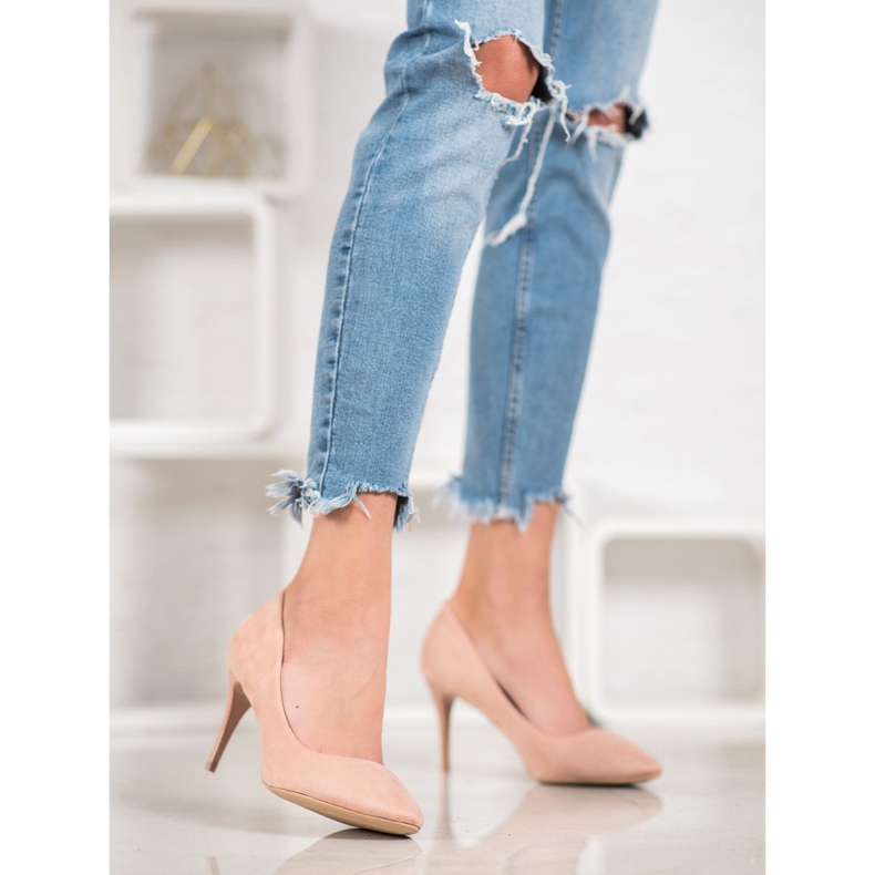 Comer Tacones de ante rosado 2 Comer Tacones de ante rosado 2