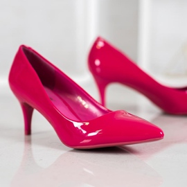 Comer Tacones cómodos barnizados rojo 3