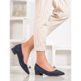 SHELOVET Bombas de tacón plano azul 3