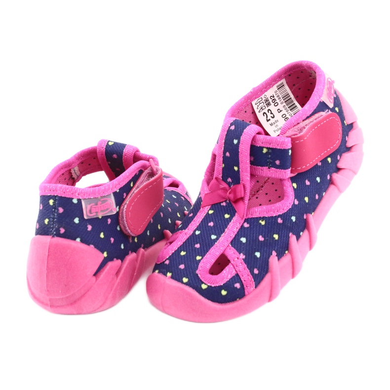 Calzado infantil befado 190P092 azul marino rosa 4