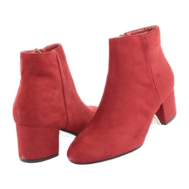 Botas rojas de tacón bajo YQ216P Red rojo 6 Botas rojas de tacón bajo YQ216P Red rojo 6