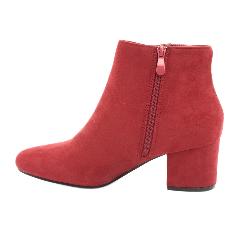 Botas rojas de tacón bajo YQ216P Red rojo 4 Botas rojas de tacón bajo YQ216P Red rojo 4