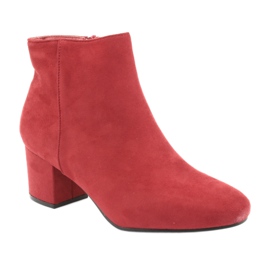 Botas rojas de tacón bajo YQ216P Red rojo 3 Botas rojas de tacón bajo YQ216P Red rojo 3