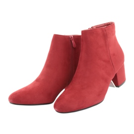 Botas rojas de tacón bajo YQ216P Red rojo 5 Botas rojas de tacón bajo YQ216P Red rojo 5