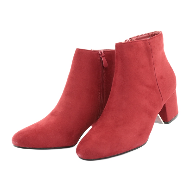 Botas rojas de tacón bajo YQ216P Red rojo 5 Botas rojas de tacón bajo YQ216P Red rojo 5