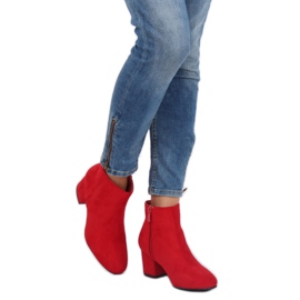 Botas rojas de tacón bajo YQ216P Red rojo 2 Botas rojas de tacón bajo YQ216P Red rojo 2