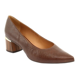 Zapatos de salón para mujer marrón / pitón Anis 3697 1