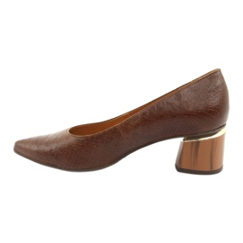 Zapatos de salón para mujer marrón / pitón Anis 3697 2