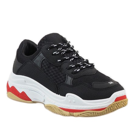 Calzado deportivo negro de moda D1901-1 1