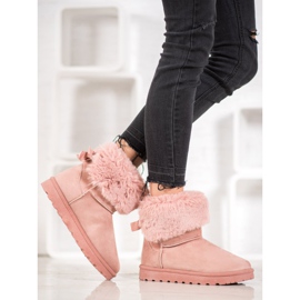 SHELOVET Mukluki con piel rosado 5